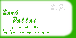 mark pallai business card